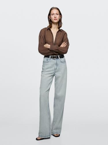 Zara High-waist wide-leg jeans - Light blue