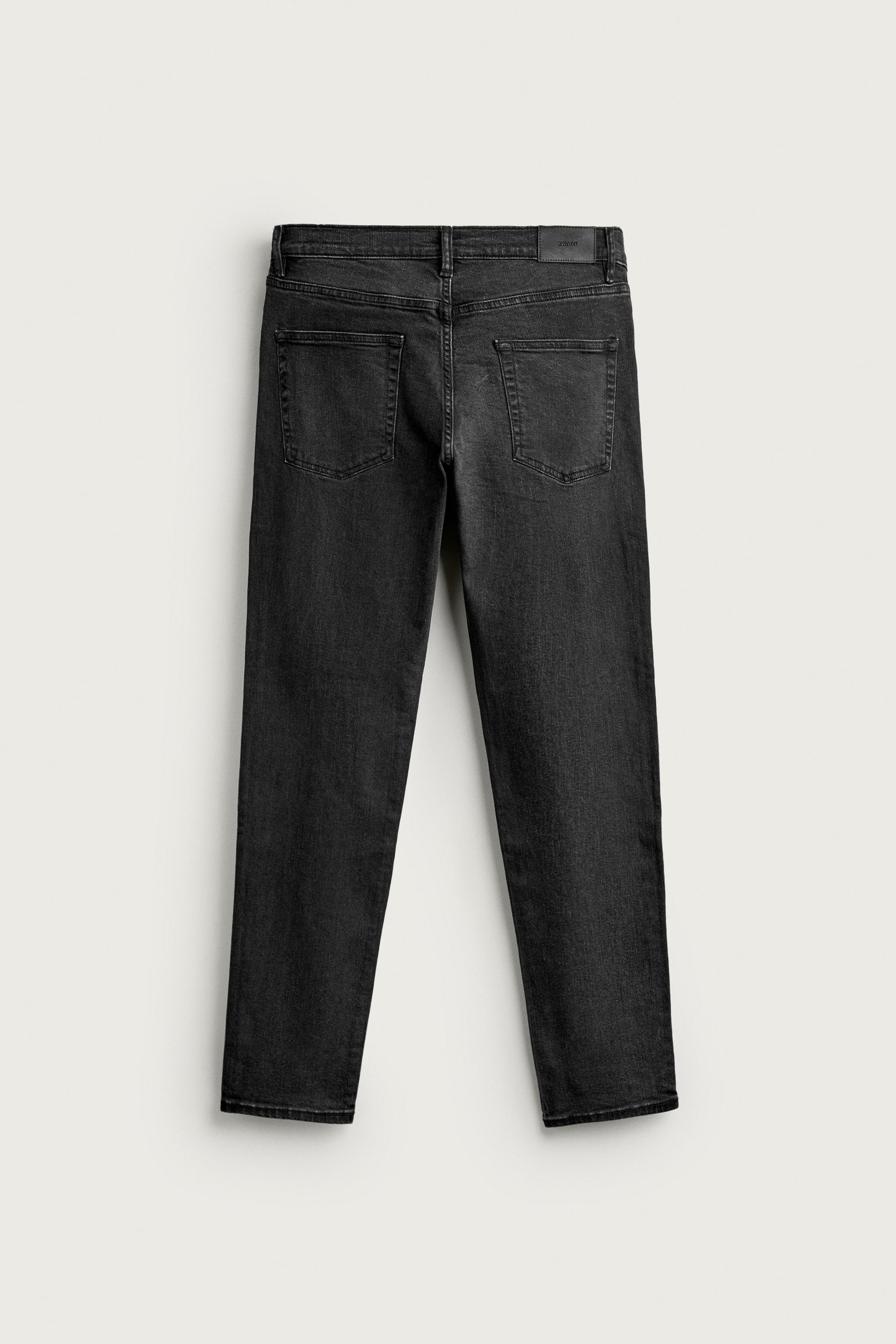 BASIC SLIM FIT JEANS — Charcoal