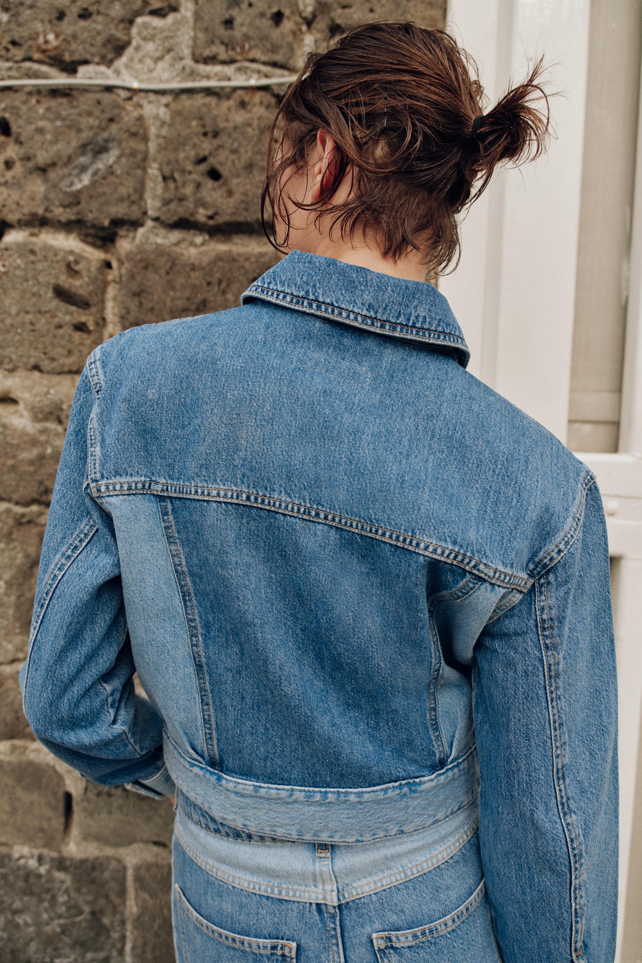 Z1975 KISA KOMBİNE DENIM CEKET - Görsel 5