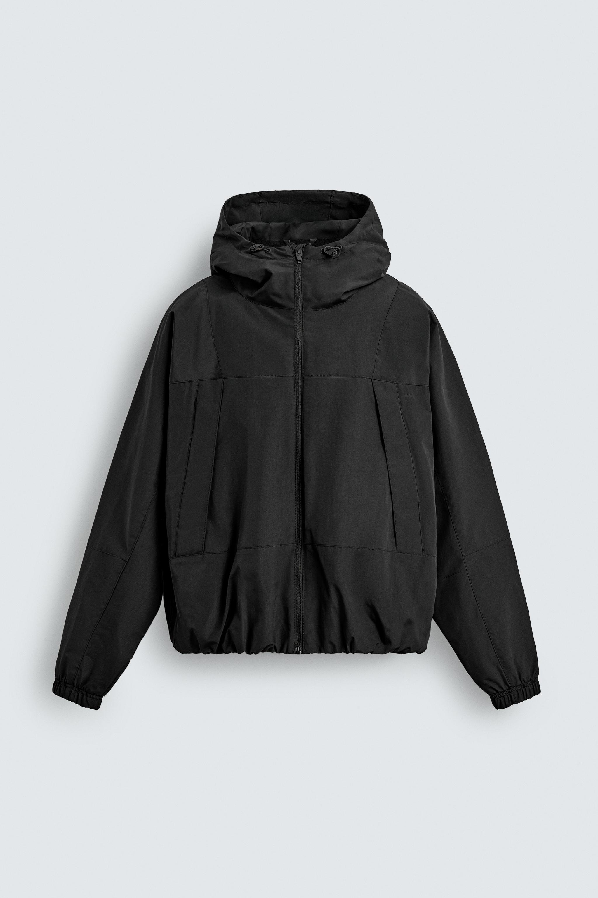 COMBINED WATER-REPELLENT TECHNICAL FLEECE JACKET - Black | ZARA