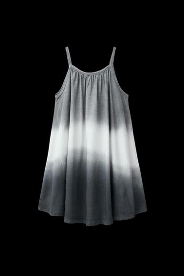TRÄGERKLEID MIT BATIKMUSTER - Anthrazit von Zara - Bild 0