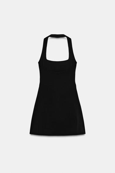 ROBE COURTE HALTER - Noir de Zara - Image 6