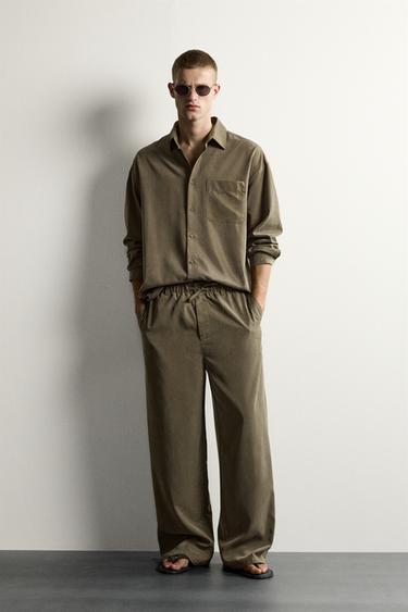 RELAXED FIT FLOWING SHIRT - Brown by Zara - Image 0