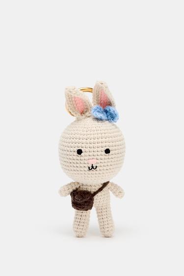 BUNNY CHARM KEYRING - Beige by Zara