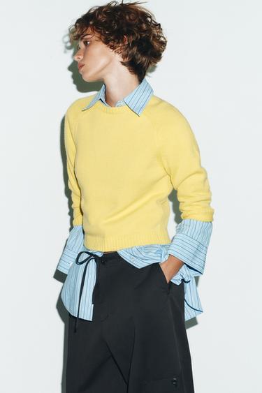 BASIC KNIT SWEATER - Yellow by Zara - Image 6