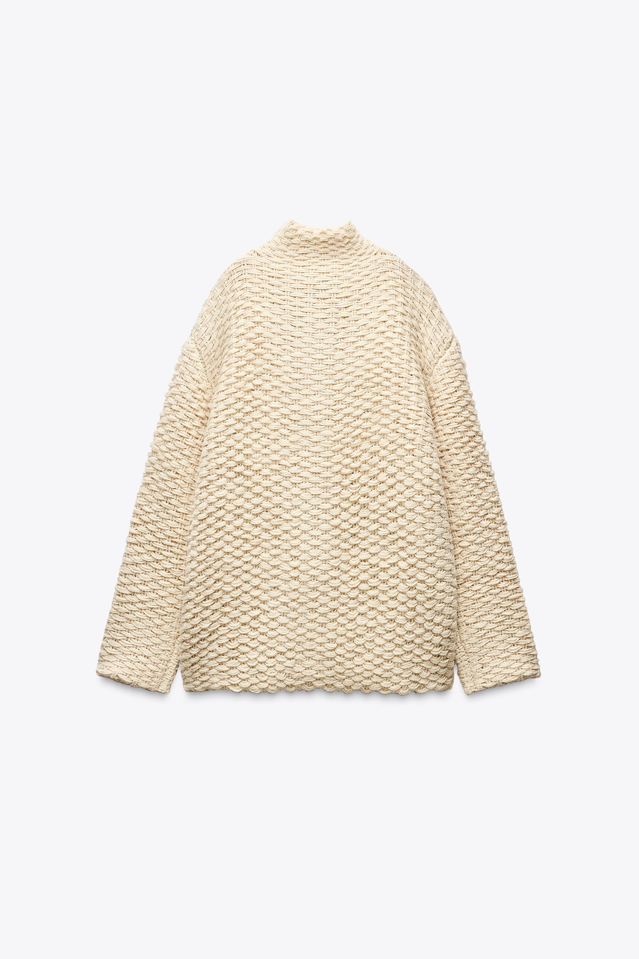 ハイネックニットコート - エクリュ | ZARA Japan / 日本