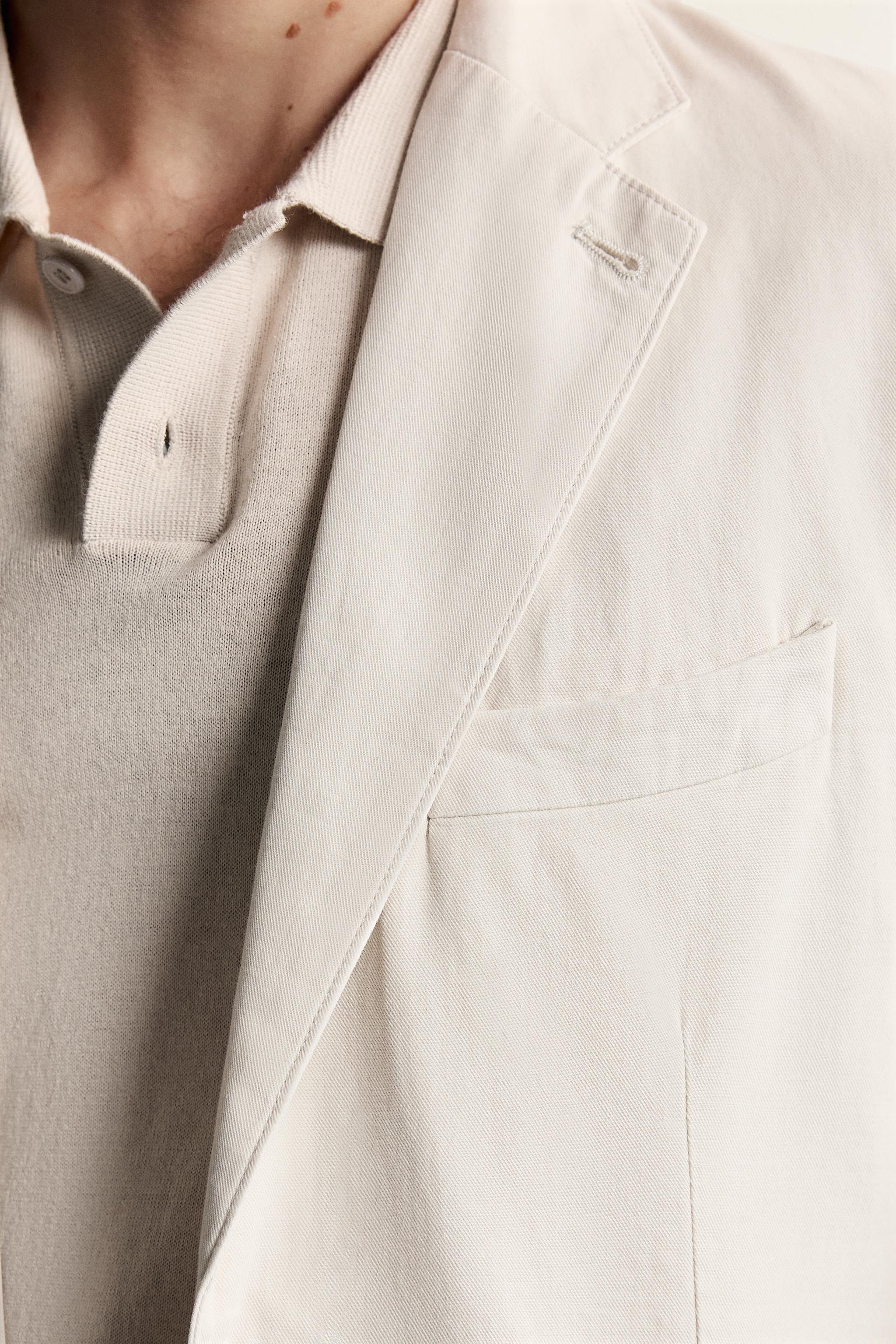 Мужские пиджаки Zara WASHED EFFECT RELAXED FIT BLAZER — фото 5