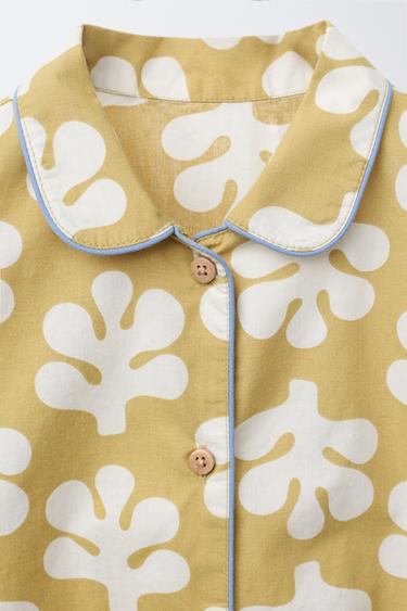 3-6 YEARS/ SHAPES PRINT SHIRT AND TROUSER PYJAMAS - Green by Zara - Image 5
