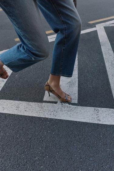 ТУФЛІ З ТВАРИННИМ ПРИНТОМ І ВІДКРИТИМ НОСКОМ - Різнокольоровий Zara - Зображення 0