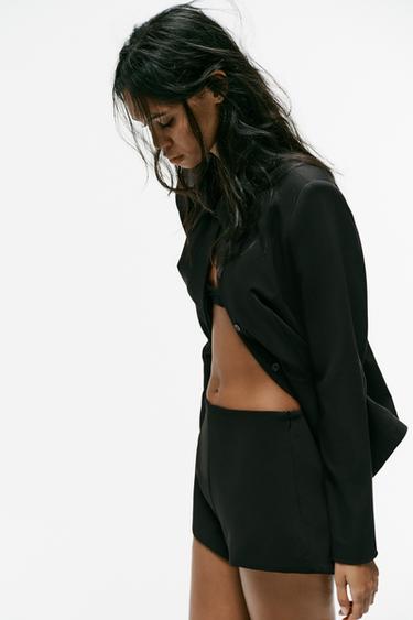 TAILORED BLAZER WITH SHOULDER PADS — Black 1