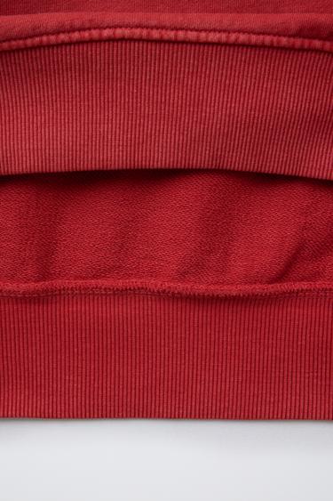 SLOGAN PRINT HOODIE - Red by Zara - Image 3
