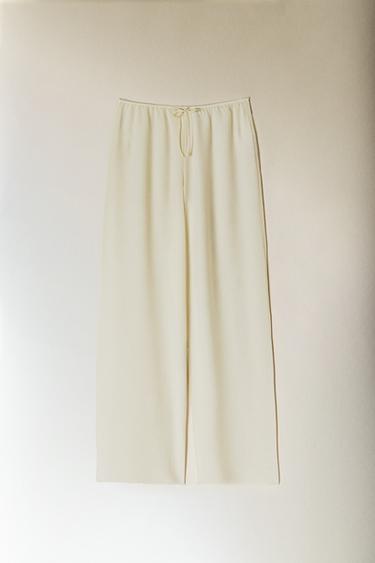 PANTALON SOIE - Écru de Zara - Image 5