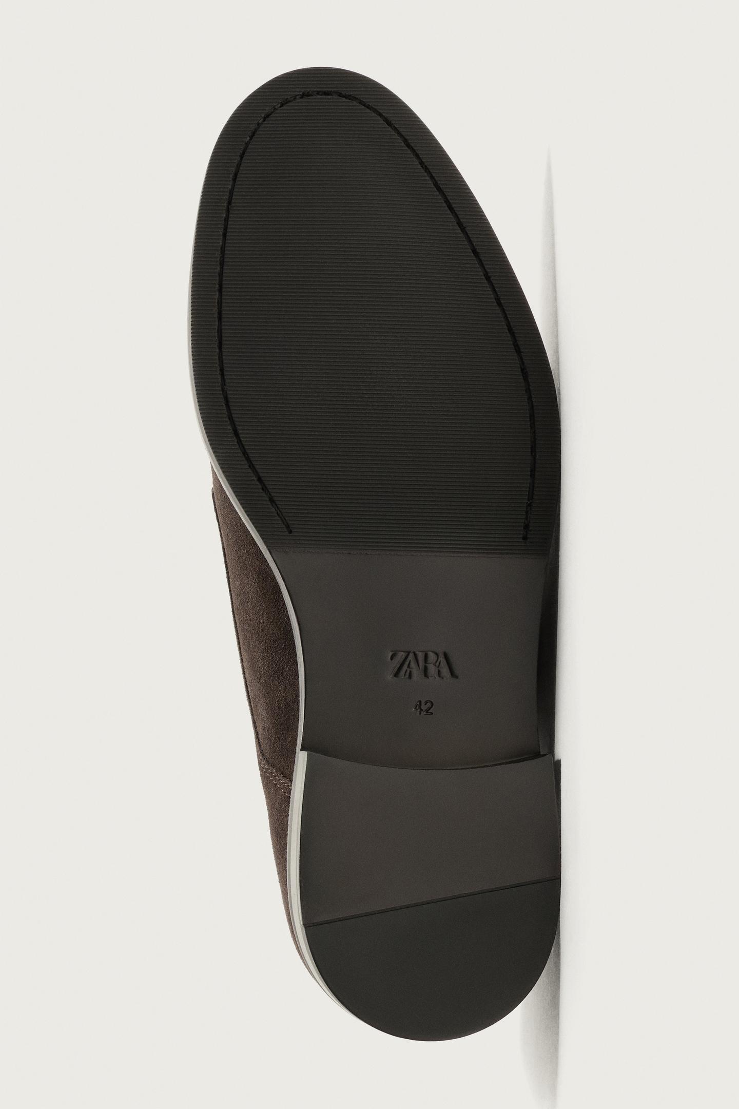 Мужские туфли Zara Leather Dress Shoes, цвет: Коричневый — фото 7