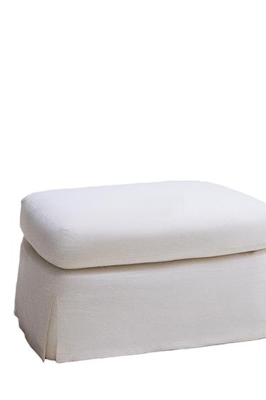 غلاف كتان لمسند القدمين FOOTSTOOL 01 - خَام الخاص بـ Zara