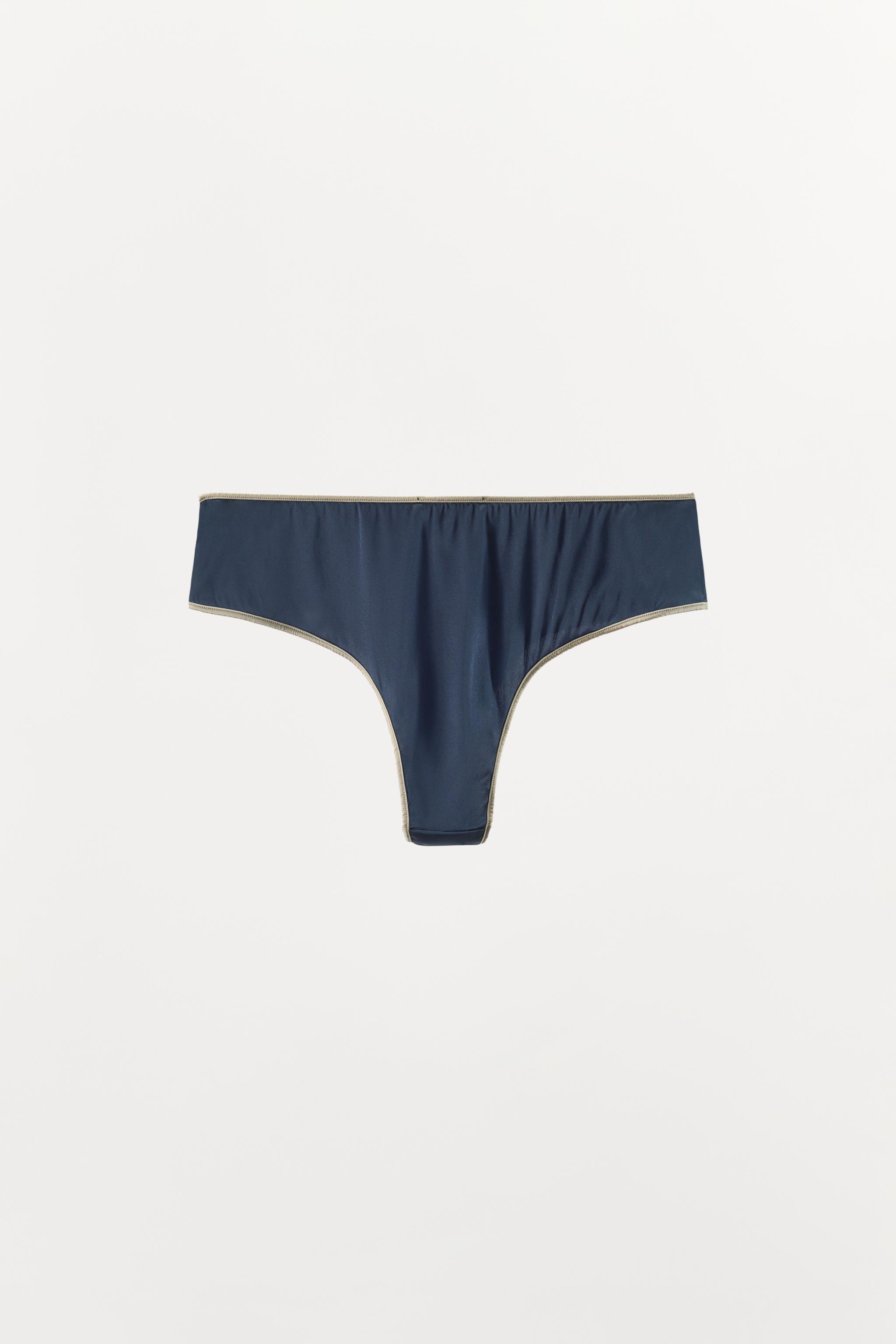 SILK CONTRAST STRAP PANTIES