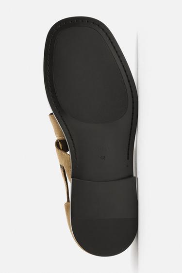 SANDALES STYLE PLAGE EN CUIR ÉDITION LIMITÉE - Beige de Zara - Image 3