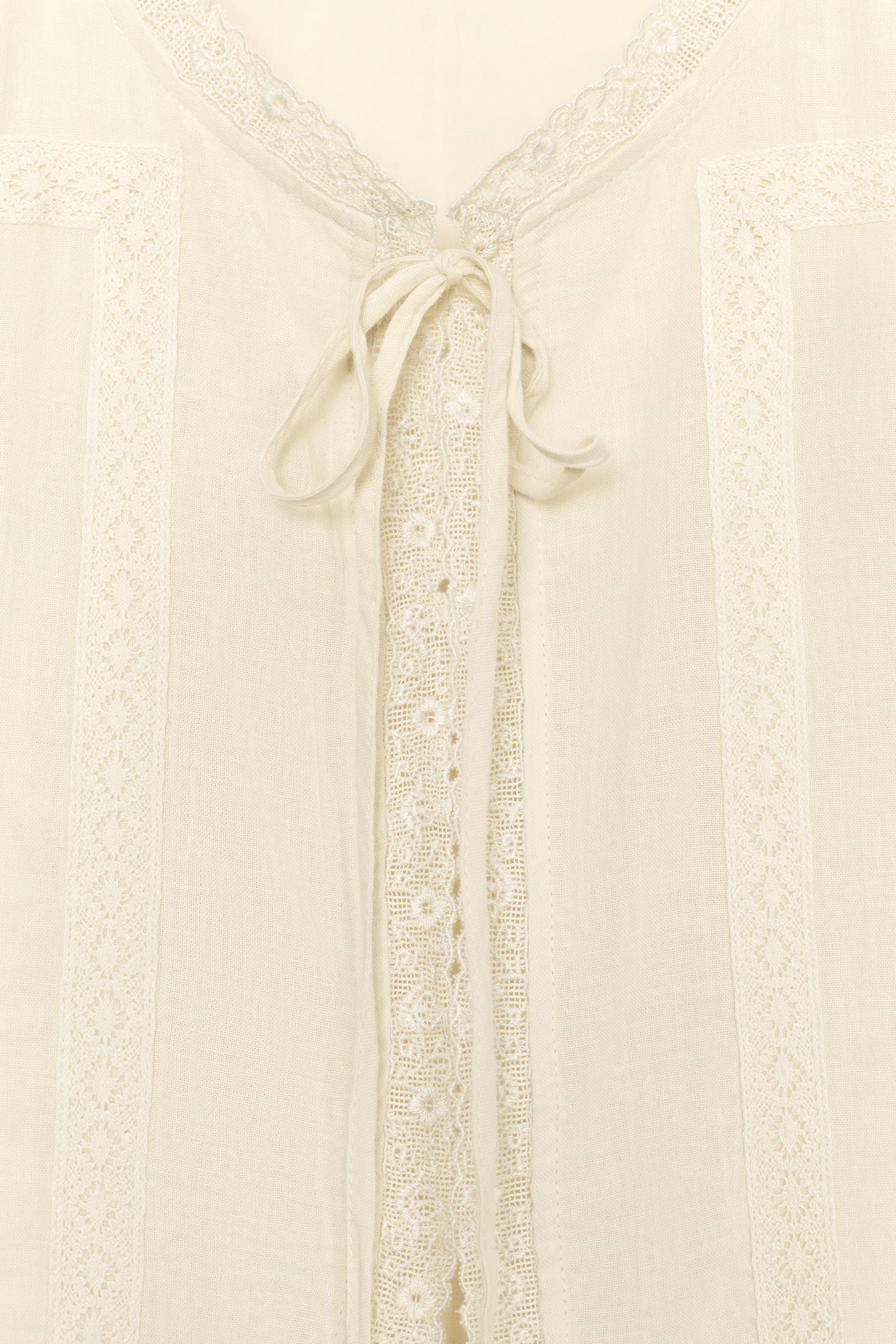 EMBROIDERED GAUZE SHIRT