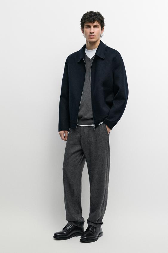 Zara Wool blend jogger fit pants - Anthracite Gray - Image 0