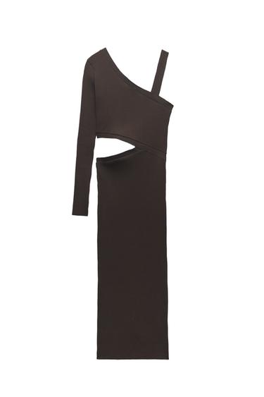 RIBBED MIDI DRESS