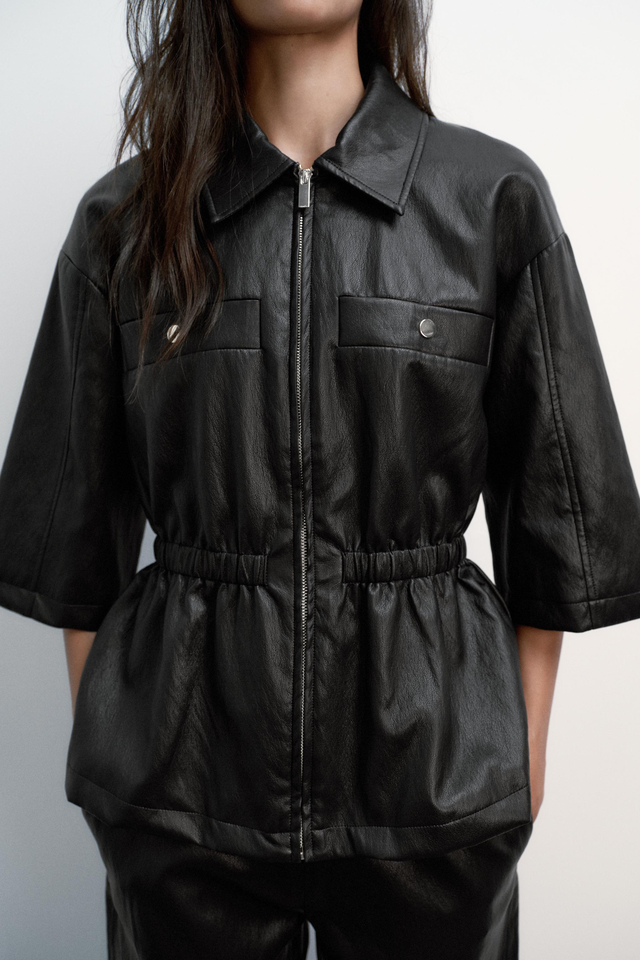 フェイクレザーブレザー - ブラック | ZARA Japan / 日本