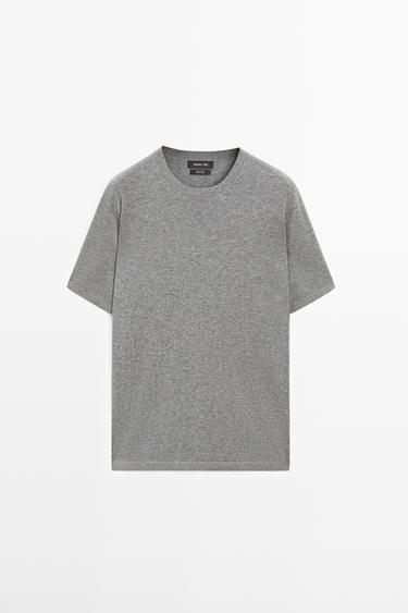 Camiseta 100% algodón - Gris medio de Zara