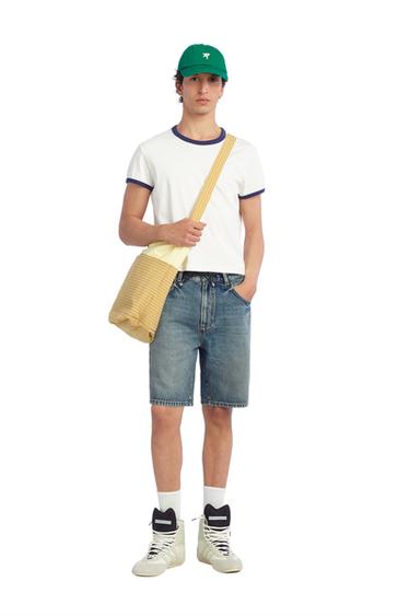 BOLSA TOTE BAG DE TECIDO - Amarelo da Zara