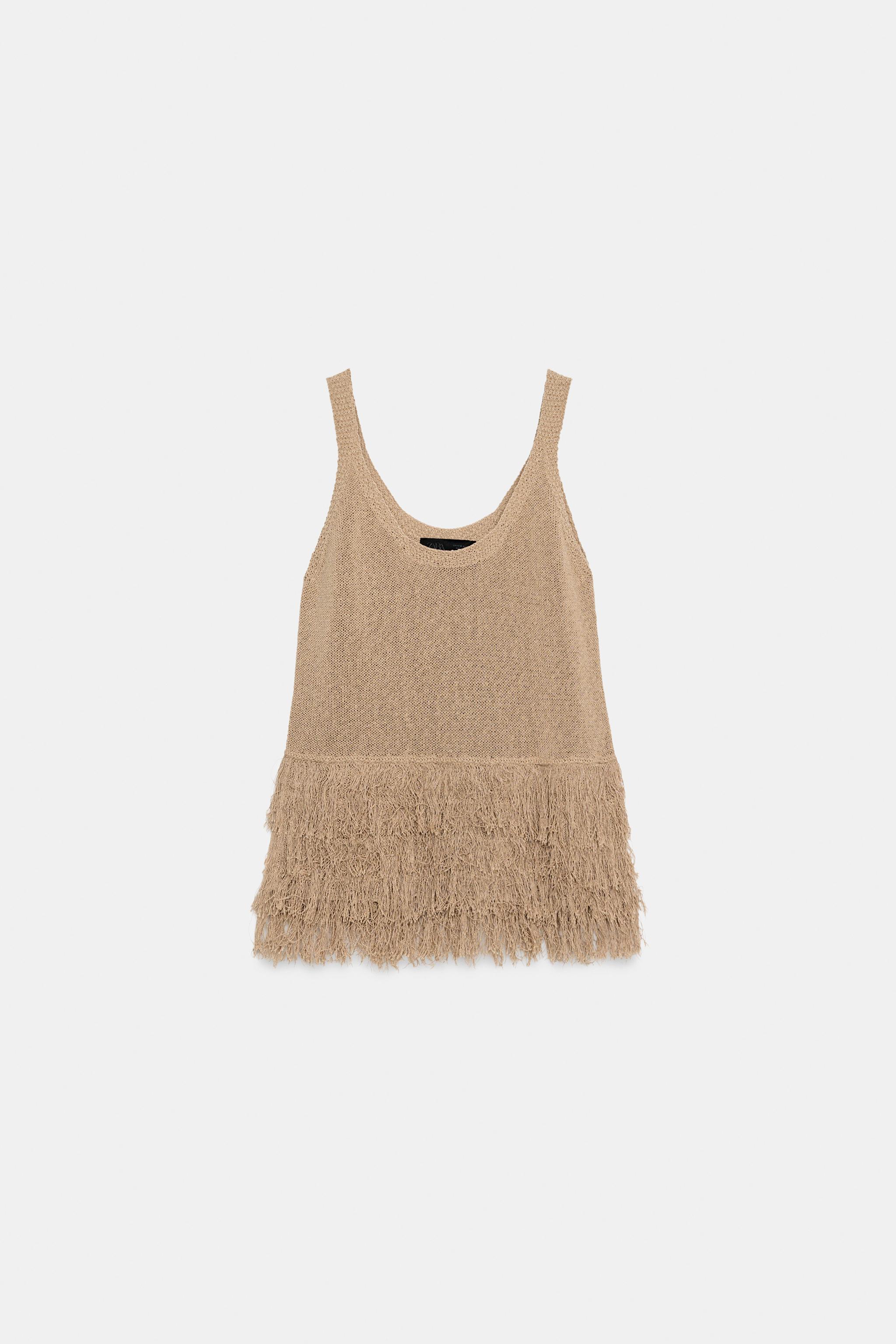 FRINGED KNIT TOP