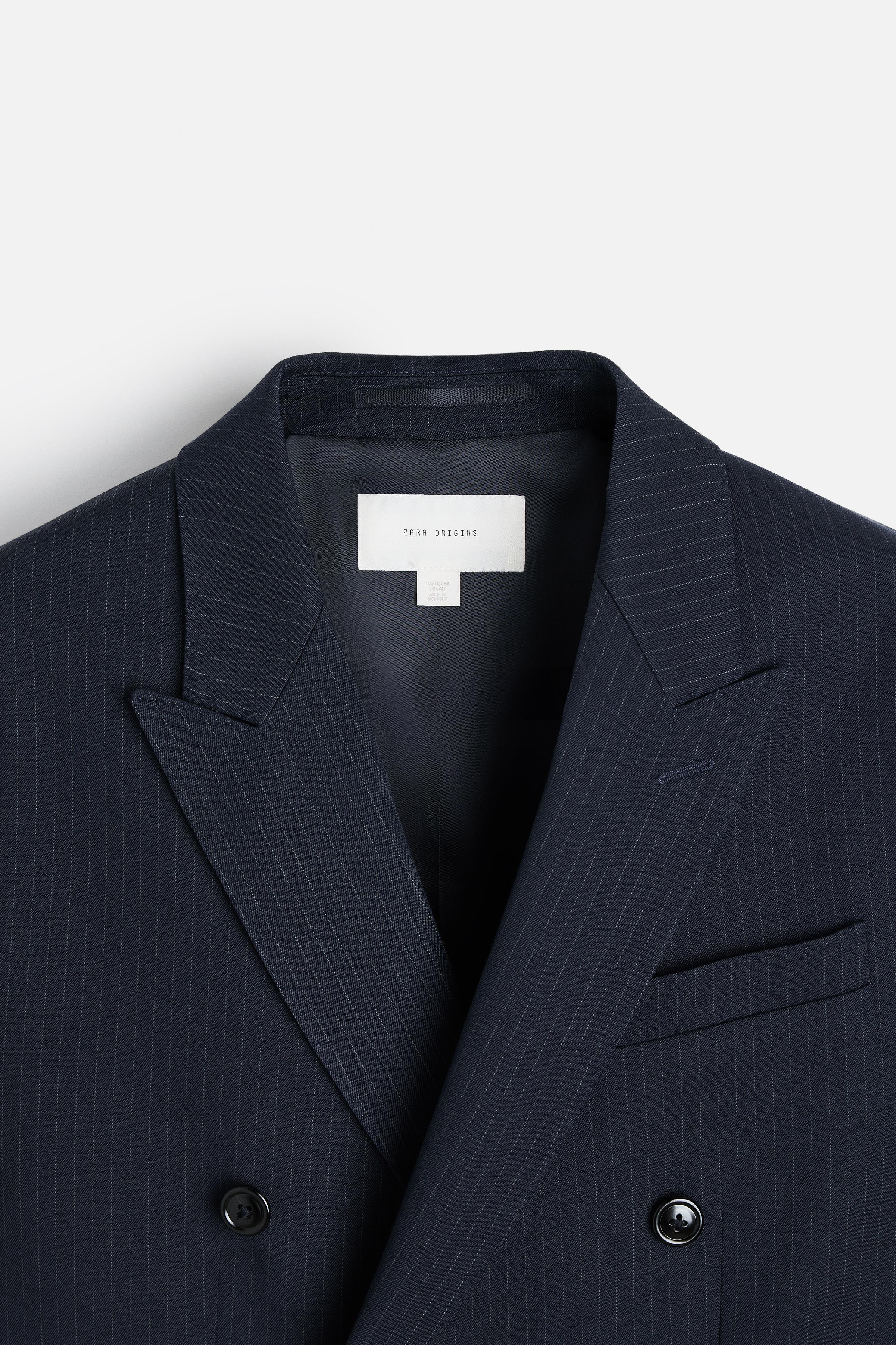 DOUBLE BREASTED PINSTRIPE SUIT JACKET - Striped | ZARA DOUBLE BREASTED PINSTRIPE SUIT JACKET - Striped | ZARA