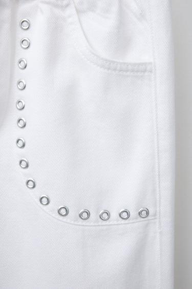 JEAN WIDE LEG FLUIDE CLOUS - Blanc de Zara - Image 3