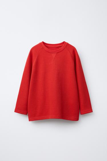 RIBBED T-SHIRT - Red by Zara