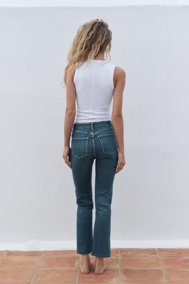 JEAN TRF COURT ÉVASÉ TAILLE HAUTE - Bleu marine de Zara - Image 3