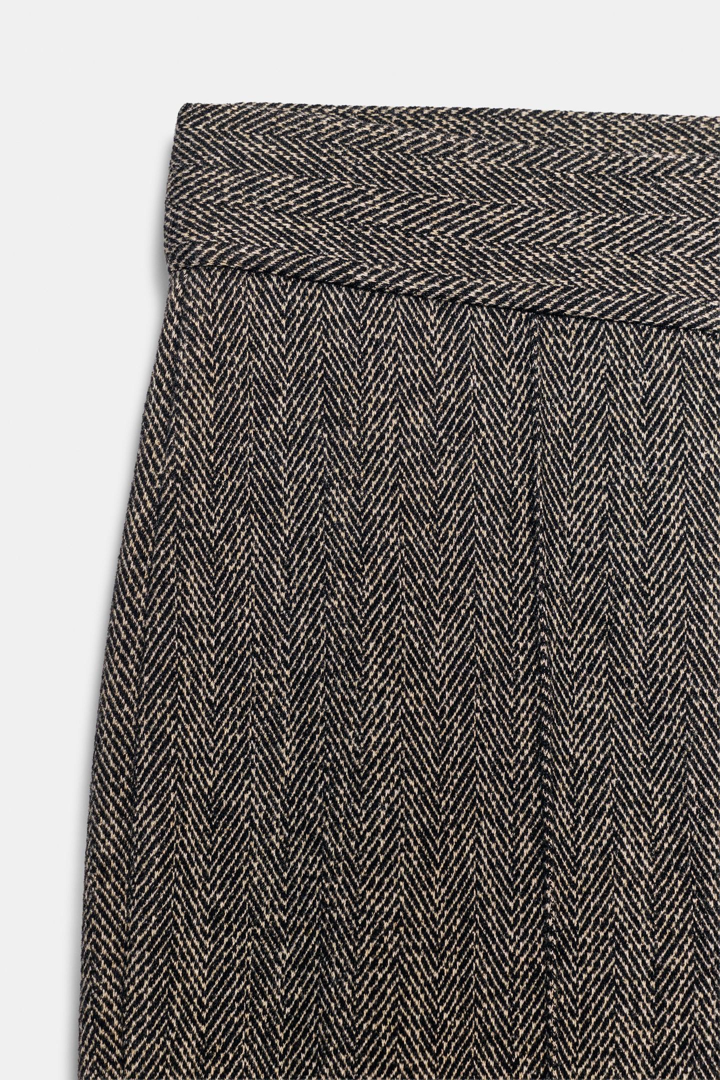 Женские леггинсы Zara Herringbone, цвет: Серый меланжевый — фото 9