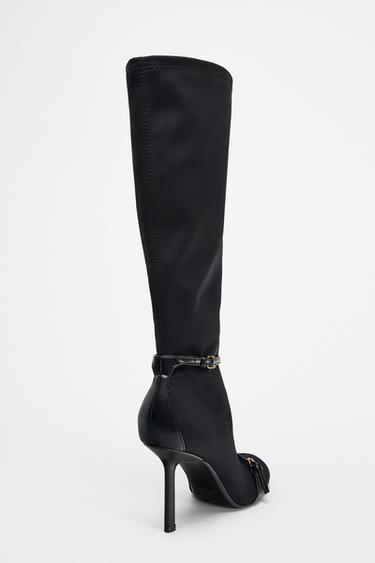 ANKLE STRAP STILETTO HEEL BOOTS - Black by Zara - Image 4
