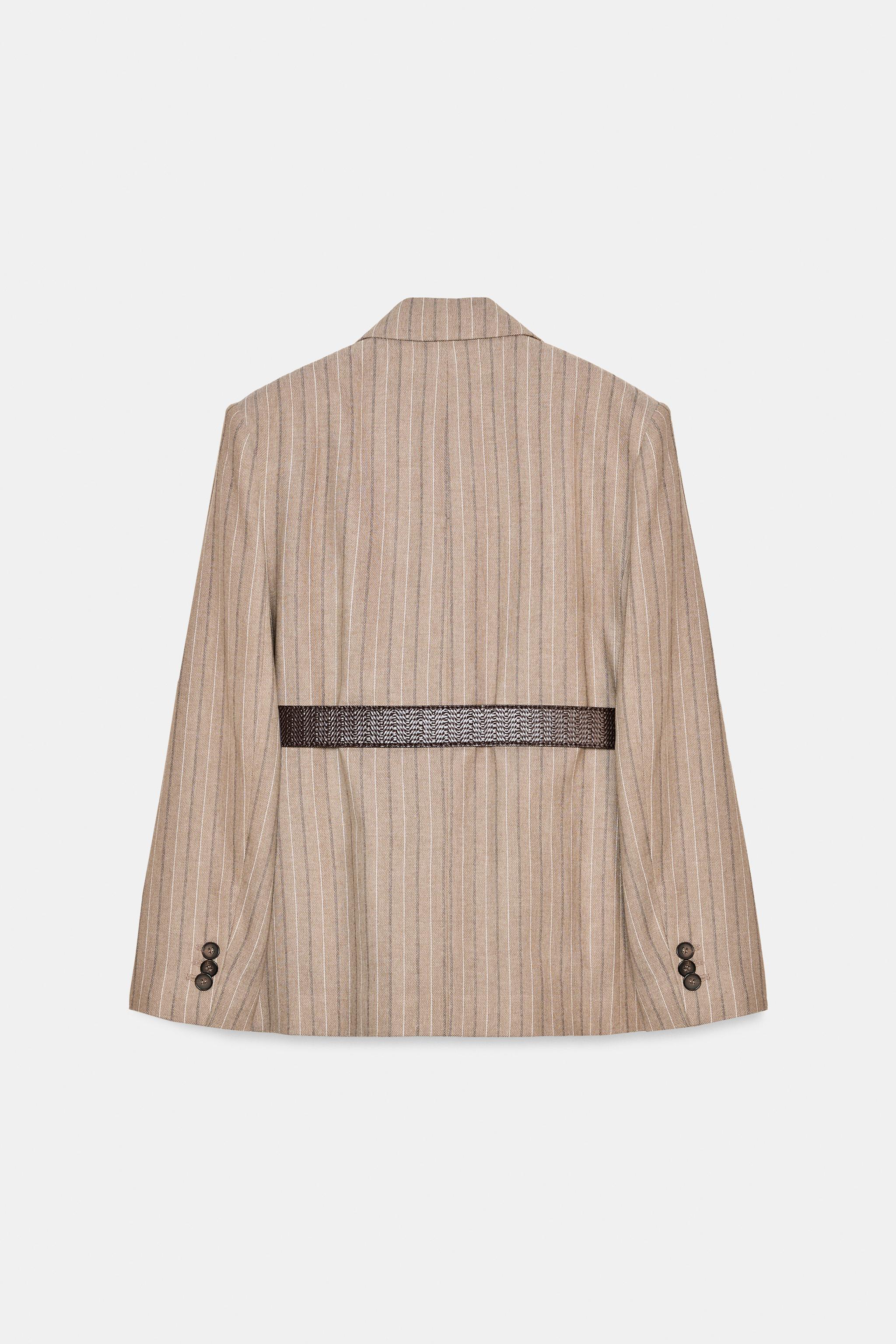 BLAZER CHEVRON AVEC CEINTURE