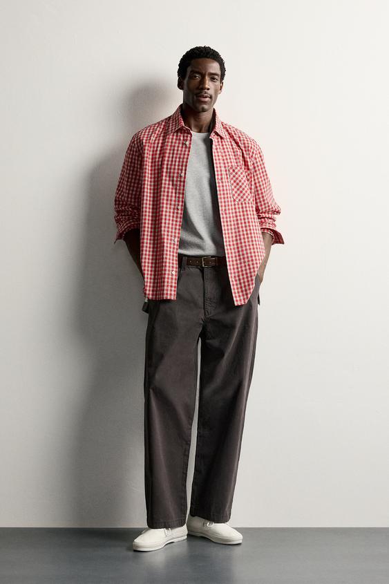 PLEATED RELAXED FIT CHINO TROUSERS - Dark brown by Zara - Image 0