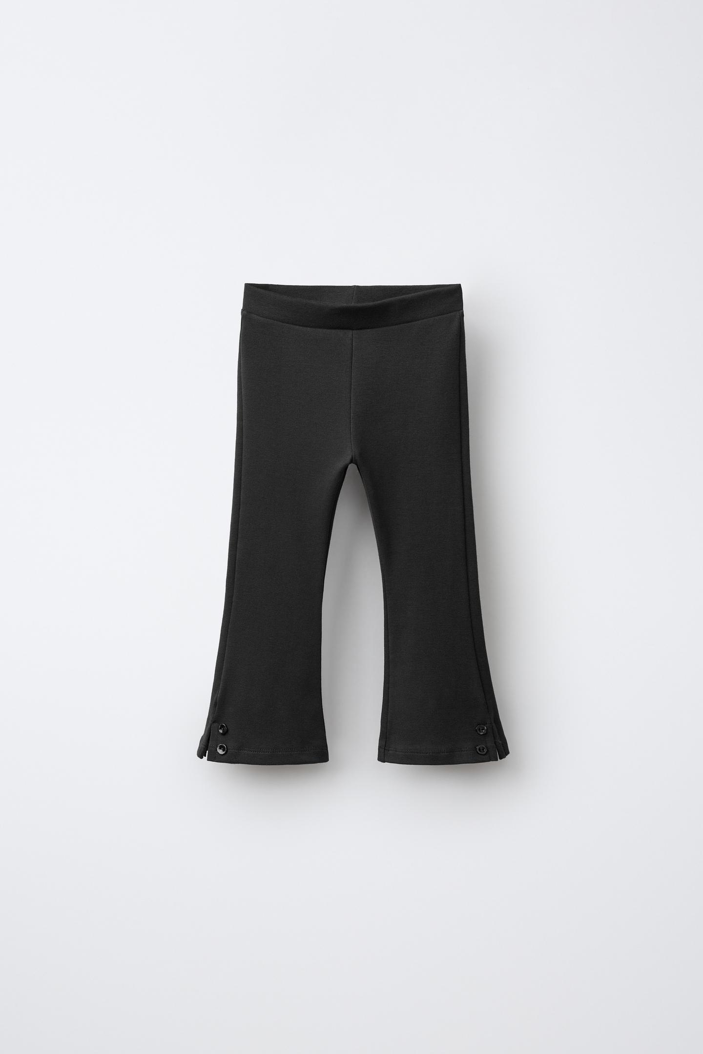 Детские леггинсы Zara Flare Button, цвет: Антрацитовый серый