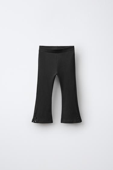 FLARE BUTTON LEGGINGS — Anthracite grey 1