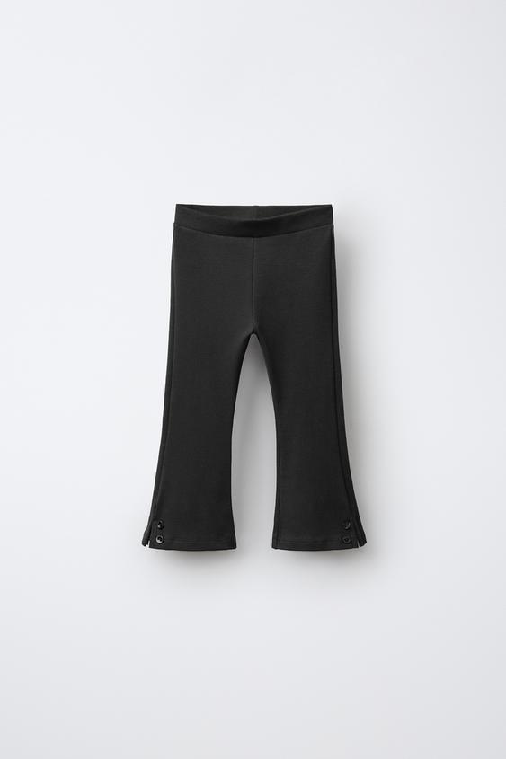 FLARE BUTTON LEGGINGS - Anthracite grey by Zara - Image 0
