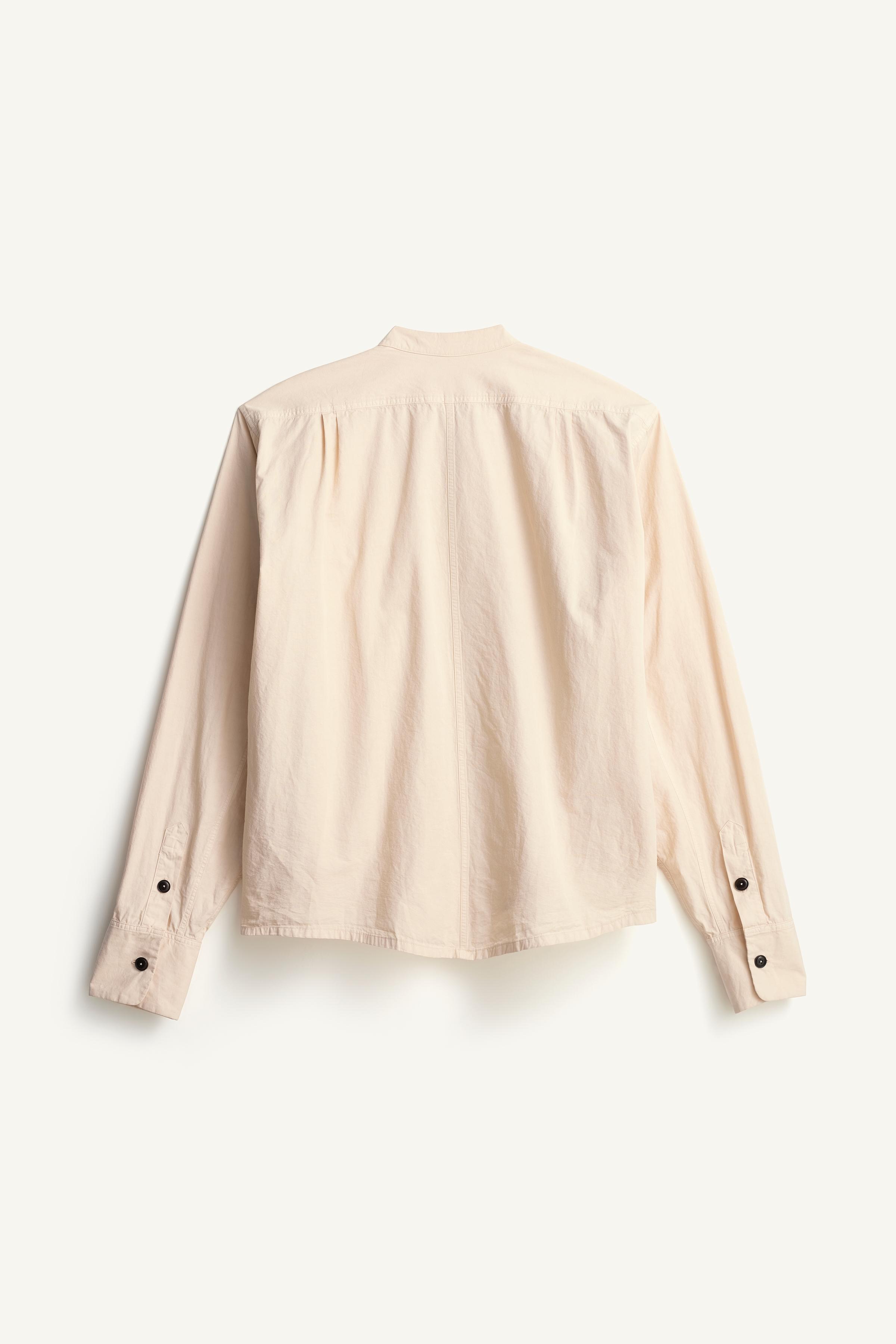 BOXY FIT PLEATED SHIRT