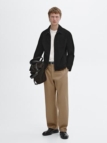 Pantalón relaxed fit sarga 100% algodón - Beige de Zara - Imagen 0