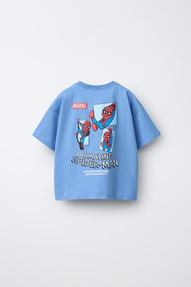 T-SHIRT IMPRIMÉ SPIDER-MAN © MARVEL - Bleu clair de Zara