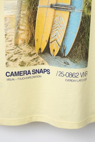 SURF PRINT T-SHIRT - Yellow by Zara - Image 3