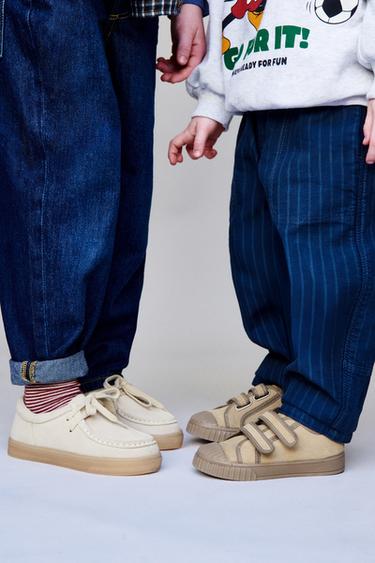 Zara LEATHER APRON SHOES - Off White - Image 0