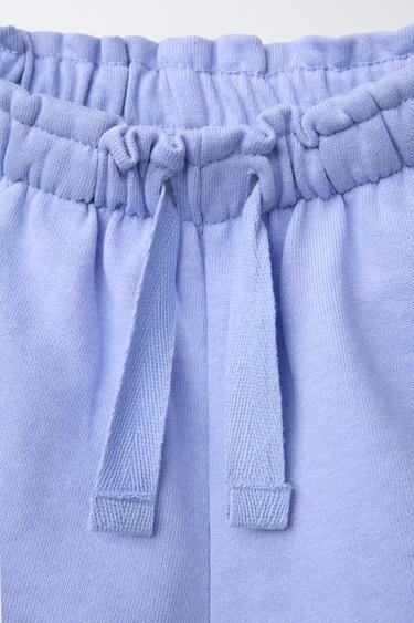 BERMUDA MOLLETON BASIC BRODERIE FLEUR - Lavande de Zara - Image 2