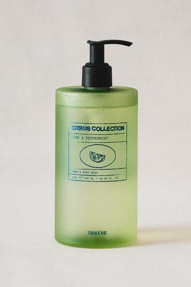 (500 ML) LIME & PEPPERMINT VLOEIBARE ZEEP - Fel limoen van Zara