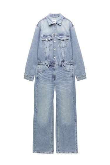 DENIM TRF OVERSIZE JUMPSUIT
