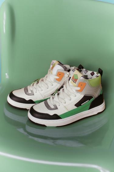 Zara MINECRAFT © MOJANG AB. ™ HIGH TOP SNEAKERS - Green