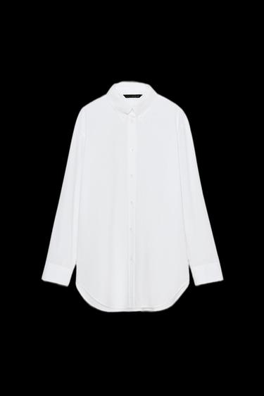 Zara POPLIN SHIRT - White