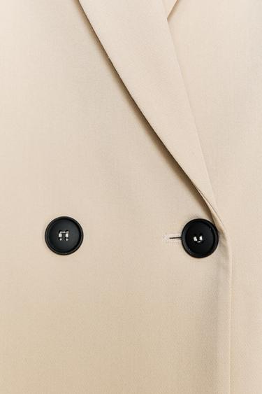 VESTE À BOUTONNAGE CROISÉ OVERSIZE - Sable de Zara - Image 5