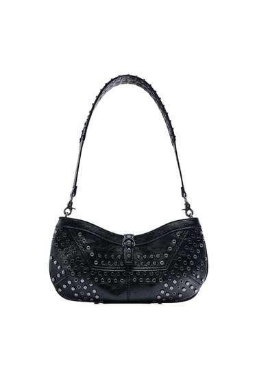 SHOULDER BAD WITH STUDS AND ZIPPERS